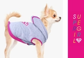 Supergirl - hoodie chien - m (long. 36cm - tour de taille 58-66cm)
