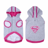 Supergirl - hoodie chien - xs (long. 28cm - tour de taille 42-50cm)