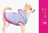 Supergirl - hoodie chien - xs (long. 28cm - tour de taille 42-50cm)