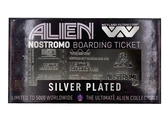 Alien - nostromo boarding pass - ticket plaqué argent collector