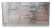 Alien - nostromo boarding pass - ticket plaqué argent collector