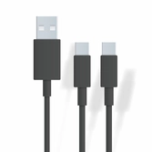 Câble de recharge de 3m pour 2 manettes ps5 type c (embout secteur non inclus)