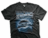 Retour vers le futur - t-shirt big & tall - flying delorean (4xl)
