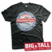 Budweiser - t-shirt big & tall - american lager (4xl)