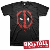 Marvel - t-shirt big & tall - deadpool splash (5xl)