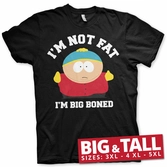 South park - t-shirt big & tall - i'm not fat i'm big boned (4xl)