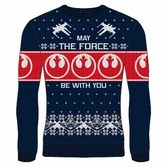 Star wars - may th force (rebel logo) - pull de noël (m)