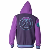Overwatch - varsity sombra zip-up hoodies (l)