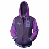 Overwatch - varsity sombra zip-up hoodies (m)