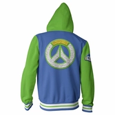 Overwatch - varsity lucio zip-up hoodies (l)