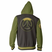 Overwatch - varsity junkrat zip-up hoodies (m)