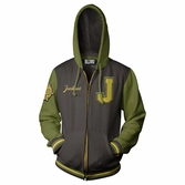 Overwatch - varsity junkrat zip-up hoodies (m)
