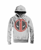 Marvel - deadpool - sweat distress logo - grey (l)