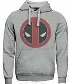 Marvel - deadpool - sweat distress logo - grey (l)