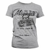 Karate kid - t-shirt miyagi's super defence waxing - girly grey (xl)