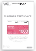 Carte à point Nintendo (1000 nintendo points) - WII