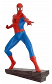 Spider-man - statue taille réelle spiderman comic avec base en pierre incluse