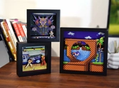 Pixel frames - sonic the hedgehog: loop scene 23x23 cm