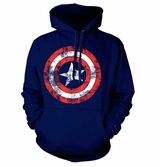 Captain america - shield - sweat hoodie - (m)