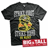 The karate kid - cobra kai - no mercy - t-shirt big & tall (5xl)