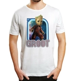Marvel - guardians of the galaxy space groot white t-shirt l