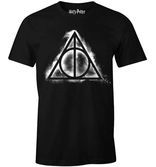 Harry potter - deathly hallows smoke black t-shirt xl
