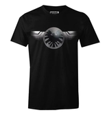 Marvel - captain marvel shield nick fury t-shirt l