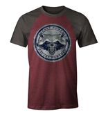 Guardians of the galaxy - rocket powered burgundy t-shirt s