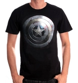 Marvel - captain america shield black t-shirt xxl