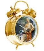 Star wars - horloge en métal c-3po et r2-d2 avec sons de droïdes