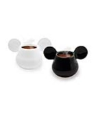Disney - tasses à expresso en céramique 3d mickey mouse noir et blanc