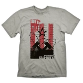 Call of duty: cold war t-shirt "wall" gris clair l - T-Shirts