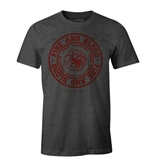 Game of thrones - fire and blood grey t-shirt l