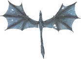 game of thrones - viserion ice dragon action figure 23 cm