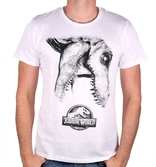 Jurrasic world - tyrannosaur logo white t-shirt s