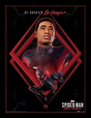 Spider-man miles morales - be greater - impression encadrée 30x40cm