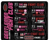 Fight club - les règles du fight club - tapis de souris '23x20cm'