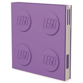 Cahier verrouillable lego avec stylo gel - violet foncé