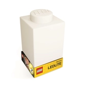 Veilleuse led en silicone brique lego - blanc