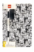 Cahier lego "minifigures" avec stylo gel noir