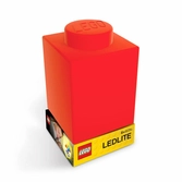 Veilleuse led en silicone brique lego - rouge
