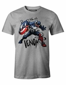 Marvel - spider-man x captain america venomized - t-shirt homme (m)