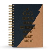 Harry potter-carnet a5 reflet- trouble usually finds me
