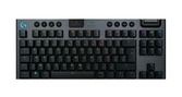 Logitech clavier mécanique de jeu tkl sans pavé numérique lightspeed rgb sans fil avec commutateurs gl tactile g915 carbon - aze