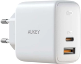 Aukey - chargeur mural pd 32w à deux ports pa-f3s-wt swift series blanc