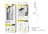 Cable pour iphone , 3 mètres blanc