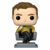 Star trek: the original series pop! tv vinyl figurine cap kirk in chair 9 cm