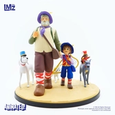 Rémi sans famille statuette remi, vitalis, dolce, zerbino & joli-coeur 22 cm