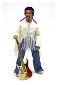 Jimi hendrix figurine woodstock flocked 20 cm