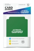 Ultimate guard 10 intercalaires pour cartes card dividers taille standard vert
